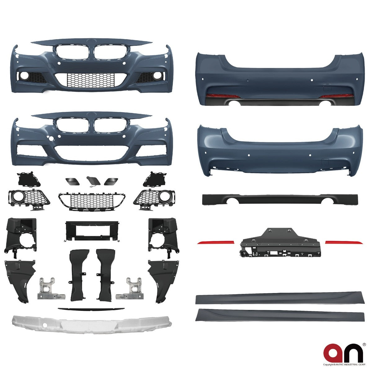 Bodykit Stoßstangen Set PDC passend für BMW 3er (F30) Limousine 2012-2018