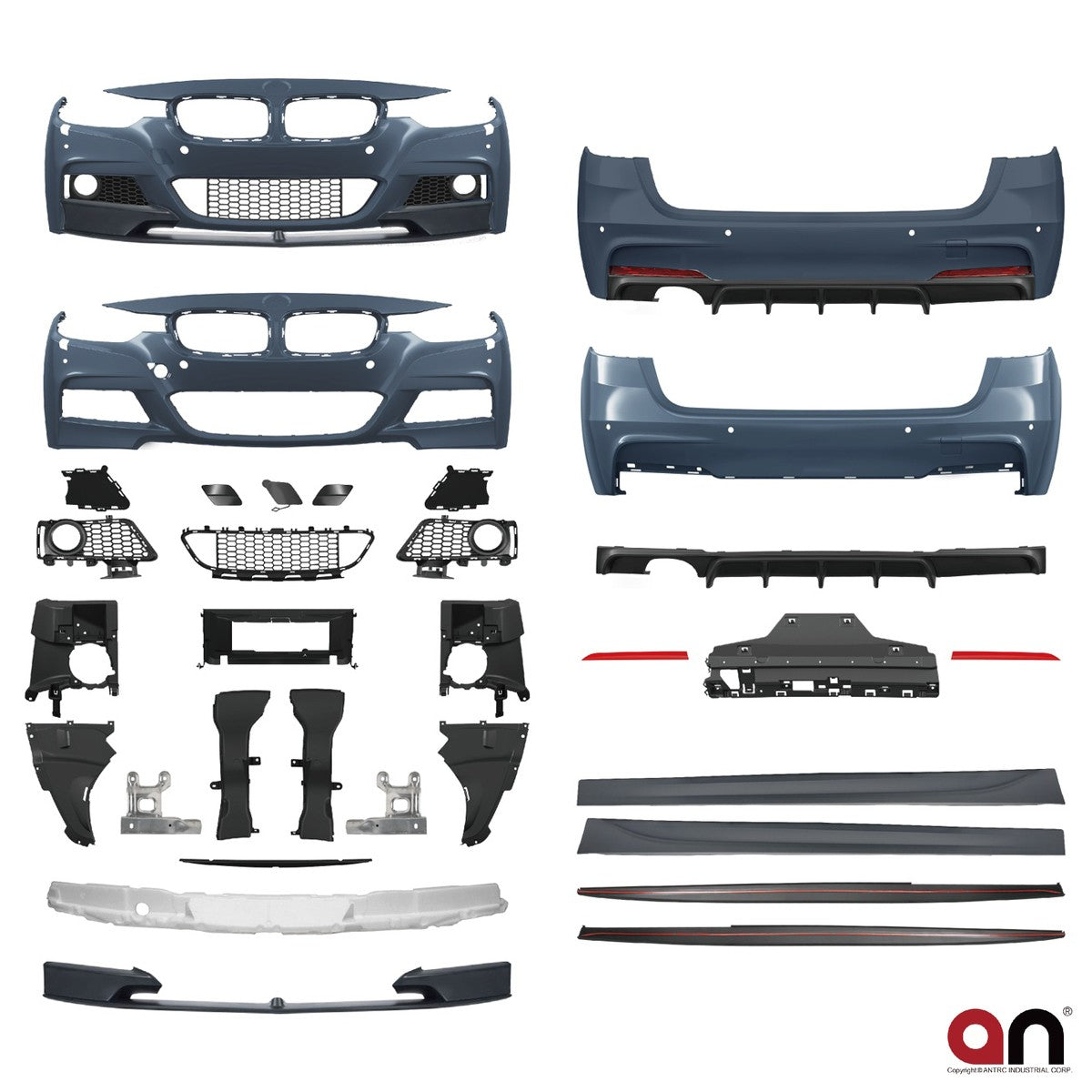 Bodykit Stoßstangen-Set mit PDC und SRA passend für BMW 3 (F31) Touring 2012-2019