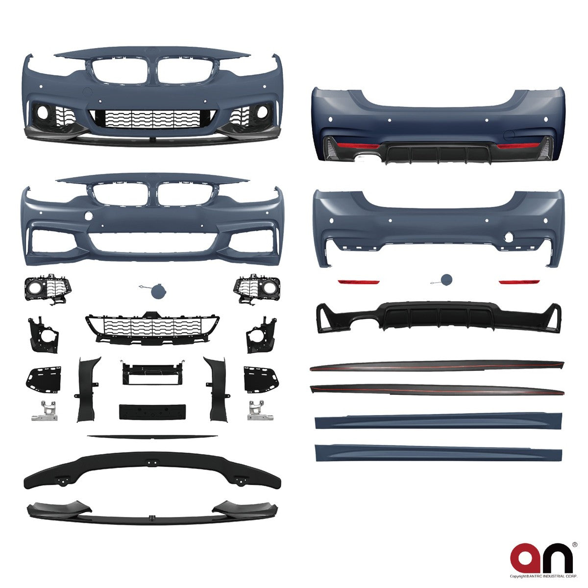Bodykit Stoßstangen Set PDC SRA passend für BMW 4 (F36) Gran Coupe 2014-2021