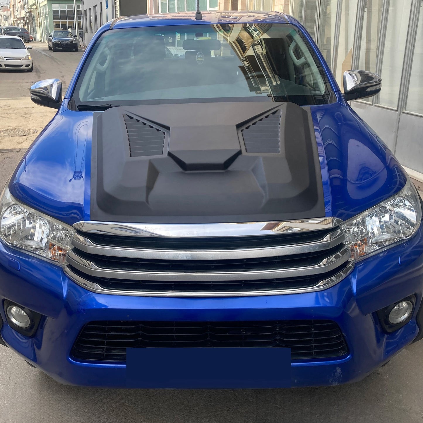 Haubenlufteinlass passend für TOYOTA Hilux 8. Generation 2015-2020 Version 2 Matt Schwarz