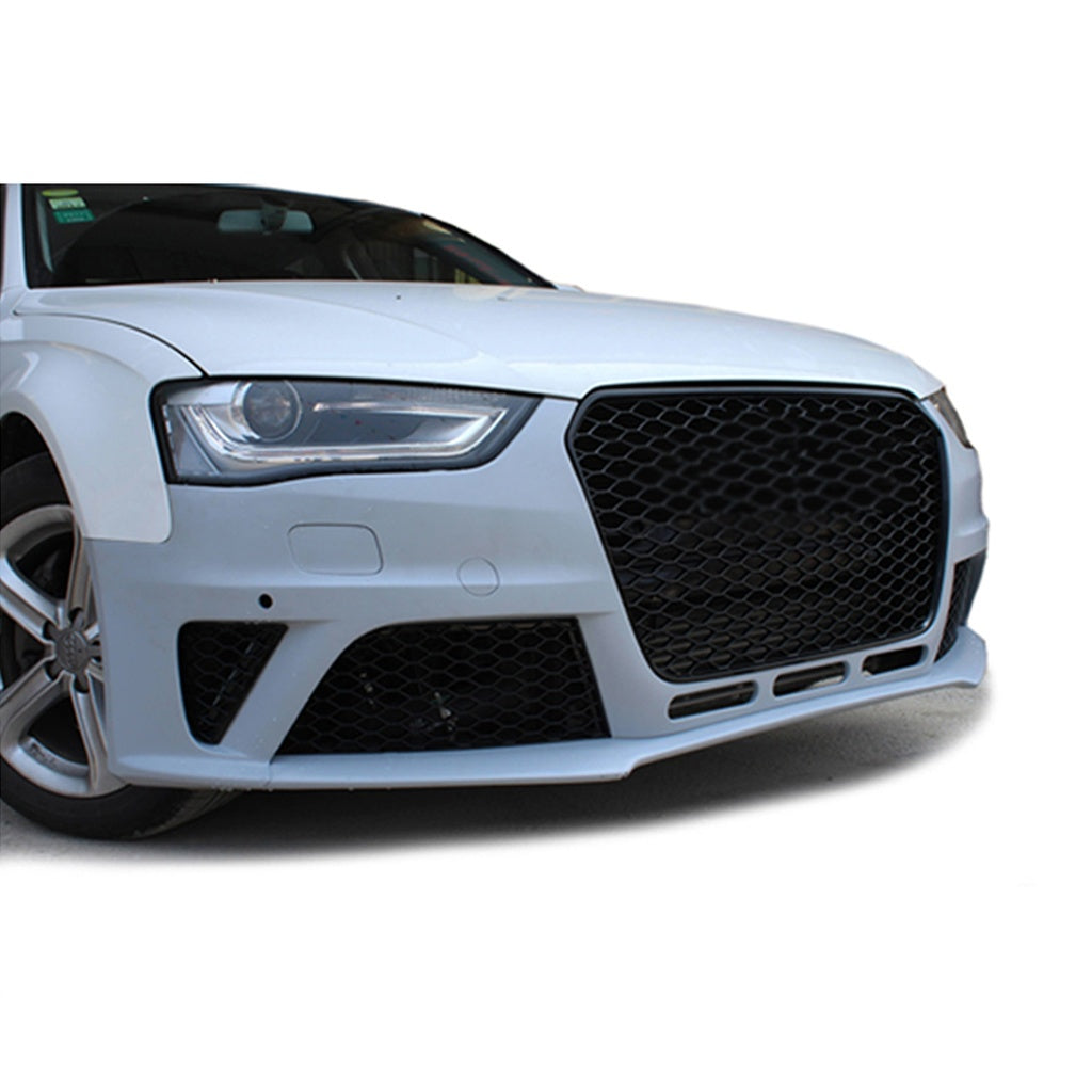 Frontstoßstange mit Grill PDC + SRA für AUDI A4 B8 Limousine Avant Facelift 2012-2015 in Unausgefüllt+Schwarz