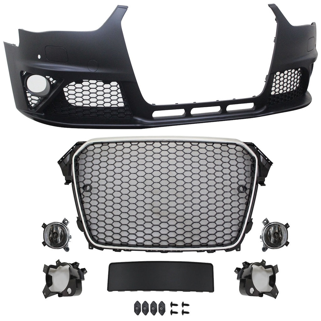 Sport Stoßstange Grill PDC AUDI A4 B8 Limousine Avant Facelift 2013-2016 RS4-Stil