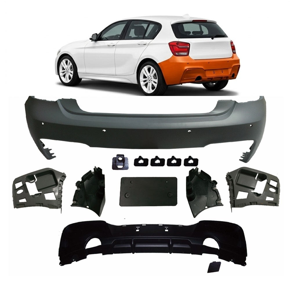 Sport Heckstoßstange mit Diffusor passend für BMW 1er F20 F21 2011-2015