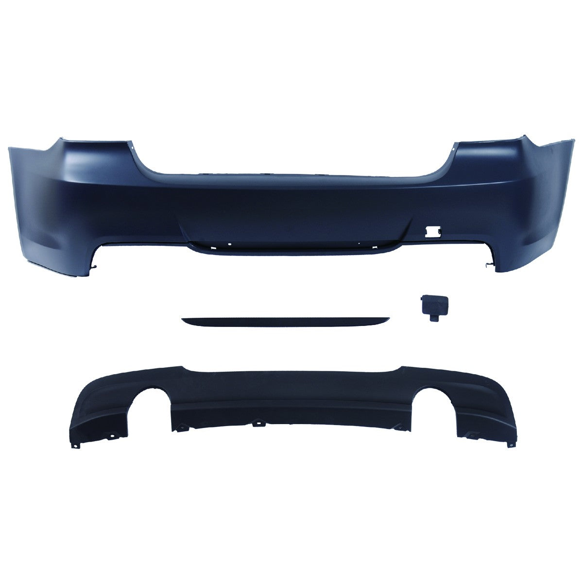 Heckstoßstange mit Diffusor passend für BMW 3er (E90) Limousine 2005-2011