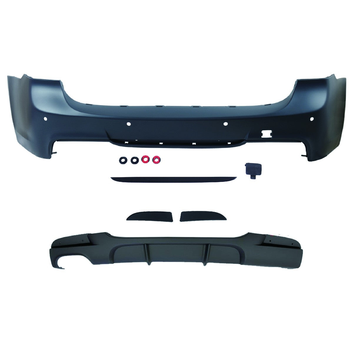 Heckstoßstange mit PDC & Diffusor passend für BMW 3er E91 Touring 2005-2011