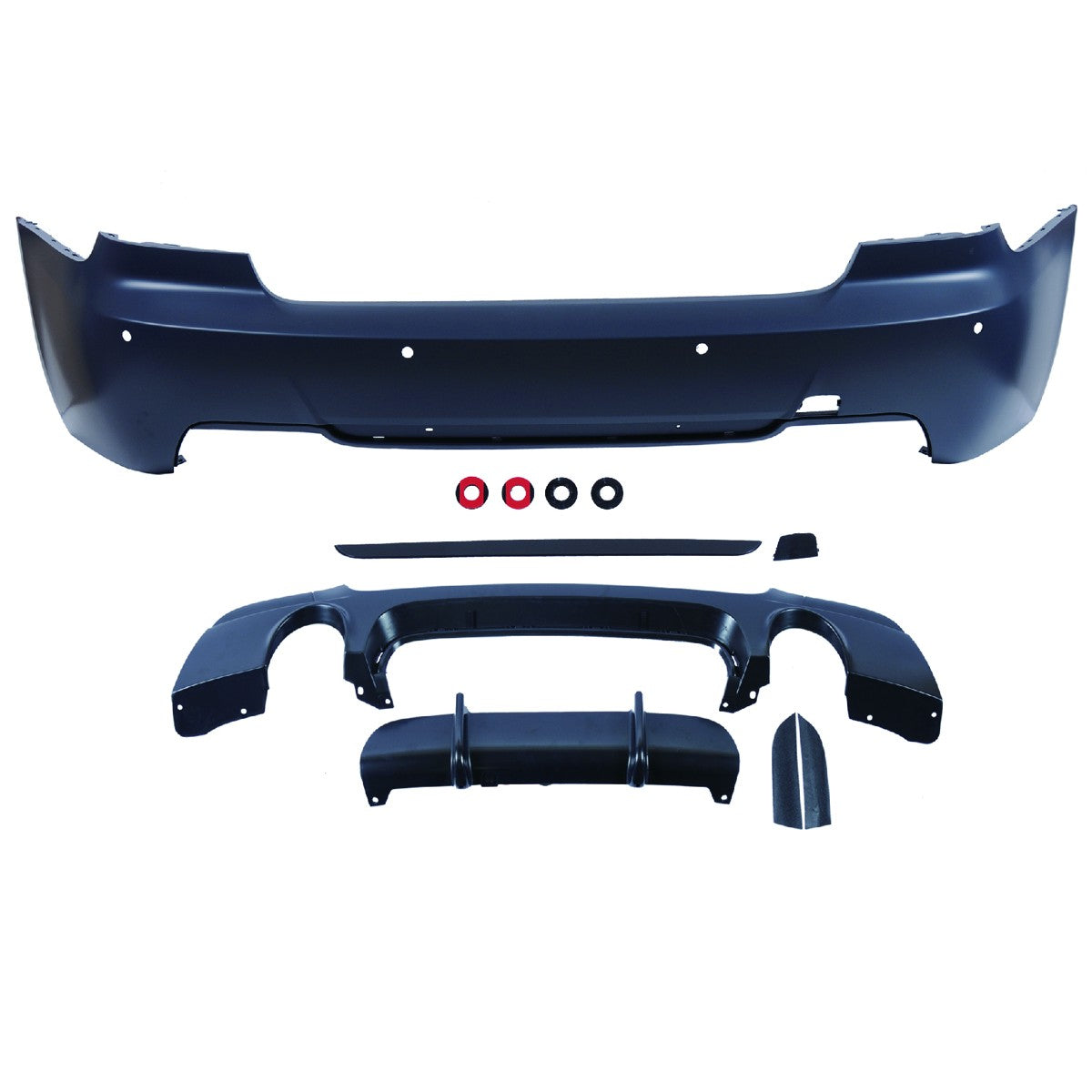 Heckstoßstange mit Diffusor passend für BMW 3er E92 E93 335 2006-2013