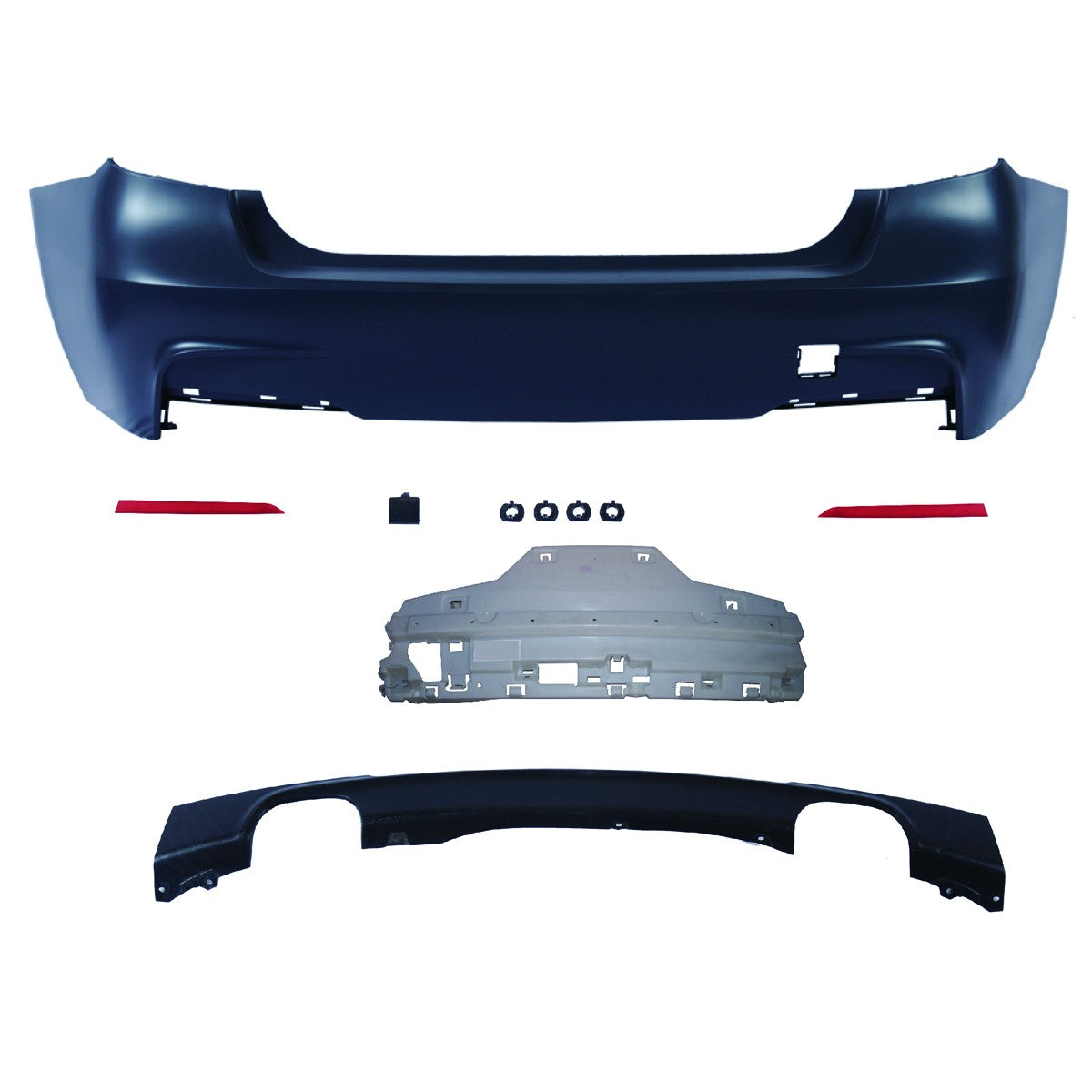 Sportheckstoßstange mit Diffusor passend für BMW 3er (F30) Limousine 2011-2018