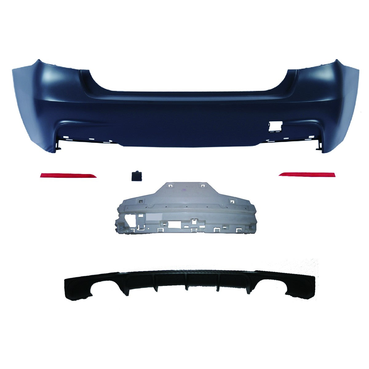 Heckstoßstange Sport mit Diffusor passend für BMW 3 (F30) Limousine 2011-2018