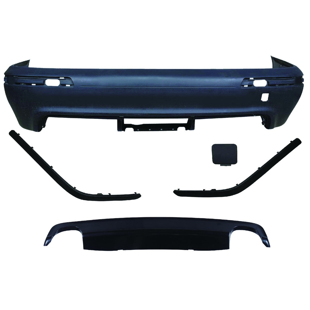 Sport Heckstoßstange mit Diffusor passend für BMW 5er (E39) Limousine 1995-2003