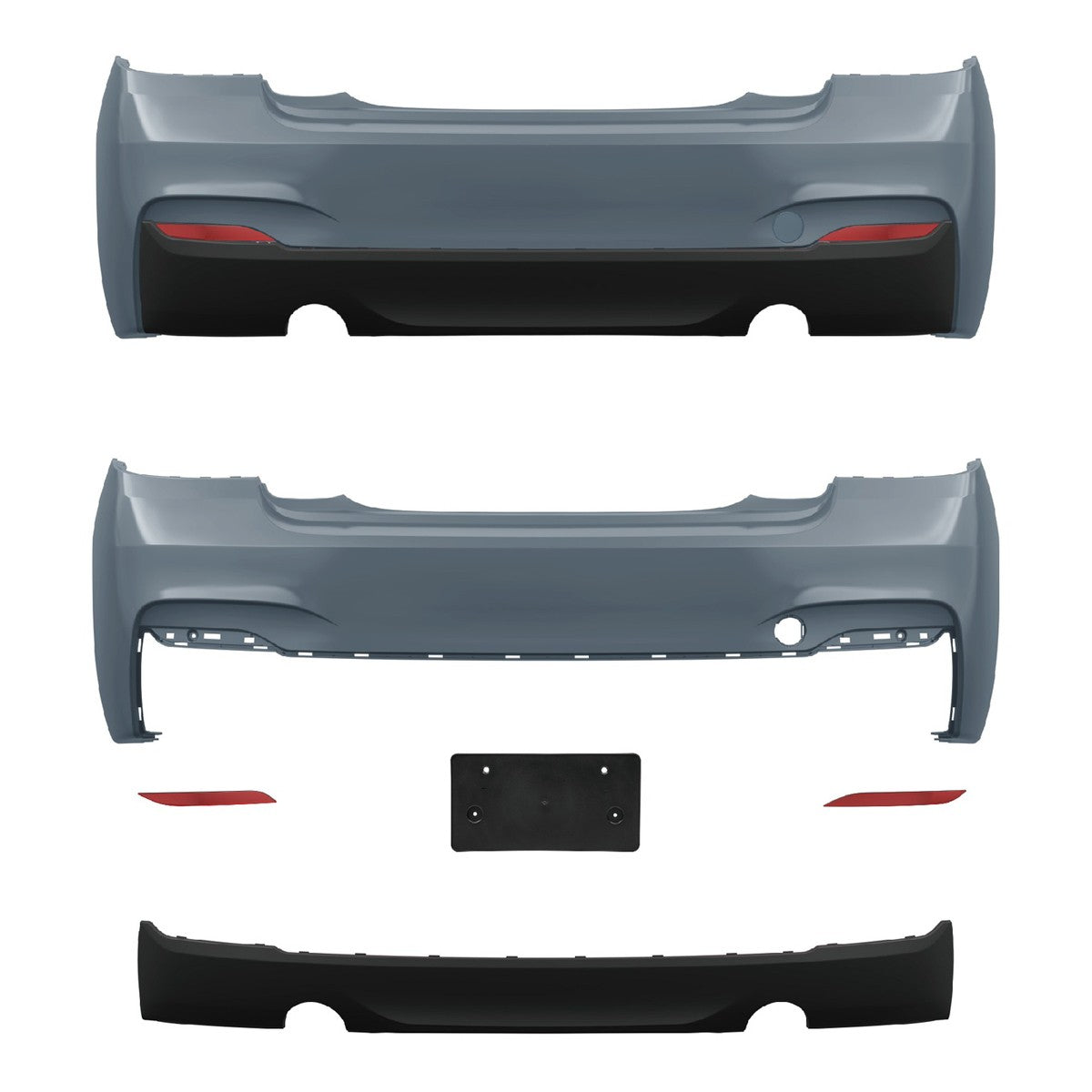 Heckstoßstange Diffusor passend für BMW 2er F22 F23 2013-2021