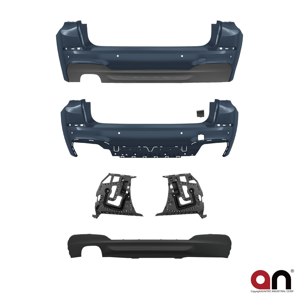 Sport Heckstoßstange mit Diffusor passend für BMW 5 Gran Turismo F07 2013-2017