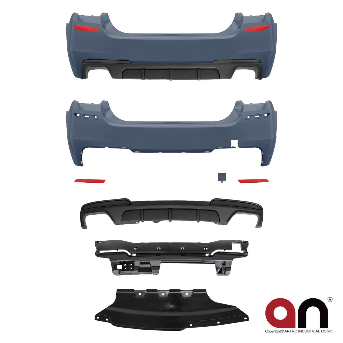 Heckstoßstange mit PDC Diffusor passend für BMW 5er F10 2010-2017
