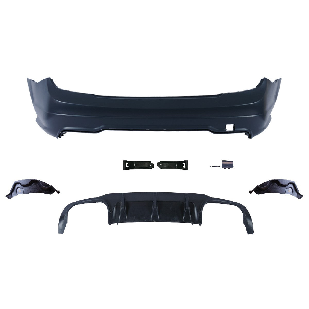 Heckstoßstange Sport & Diffusor passend für Mercedes C-Klasse W204 C204 2007-2015