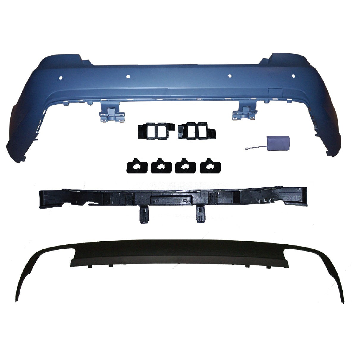 Heckstoßstange mit Diffusor passend für Mercedes E-Klasse W212 Limousine 2009-2013