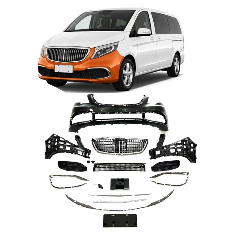 Frontstoßstange mit verchromtem Grill PDC passend für Mercedes V-Klasse W447 2014-2019