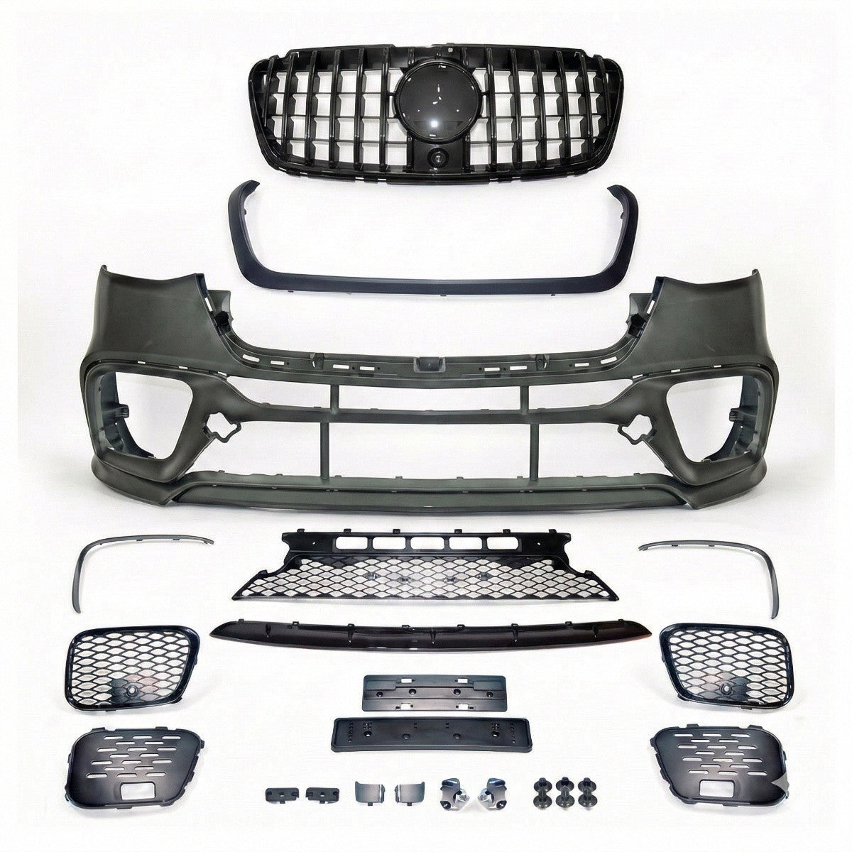 Frontstoßstange mit schwarzem Grill passend für Mercedes Sprinter W907 2019-2021