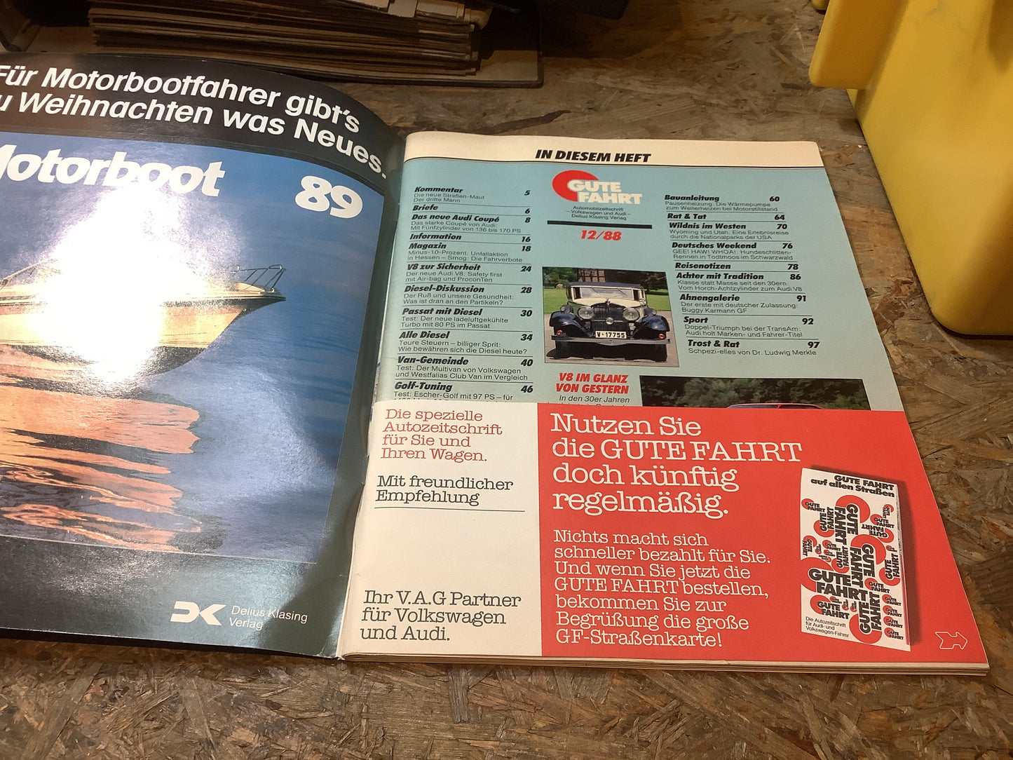 Gute Fahrt Das Neue Audi Coupé Zeitschrift Ausgabe 12/88