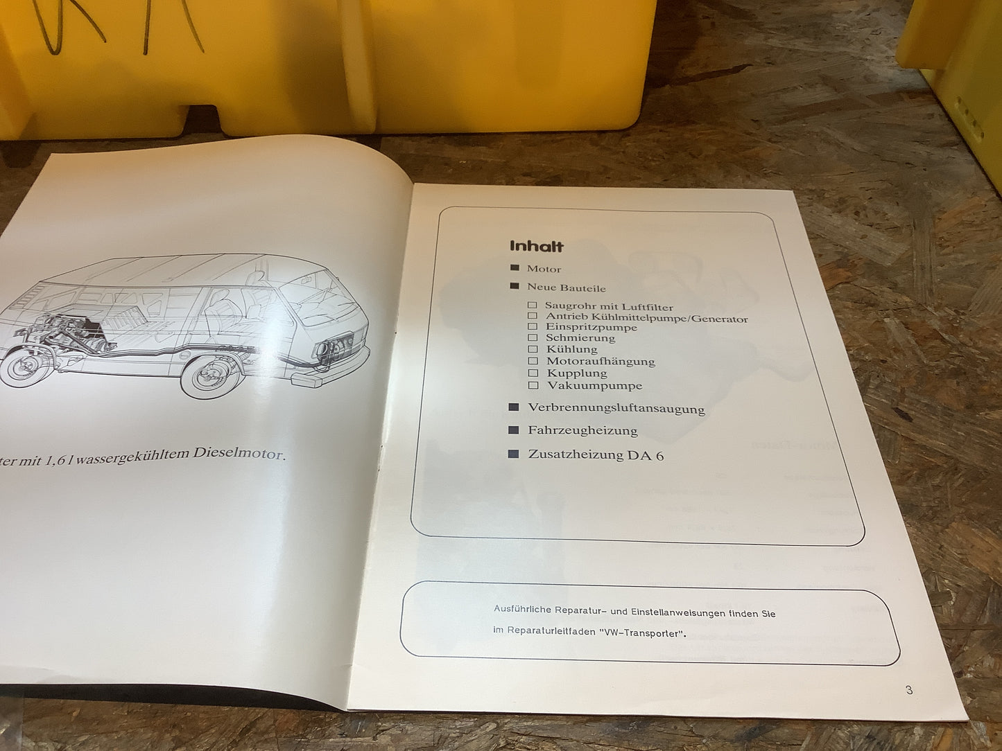 V.A.G Volkswagen Transporter 1,6L Dieselmotor, Fahrzeugheizung, Zusatzheizung DA 6 Konstruktion&Funktion