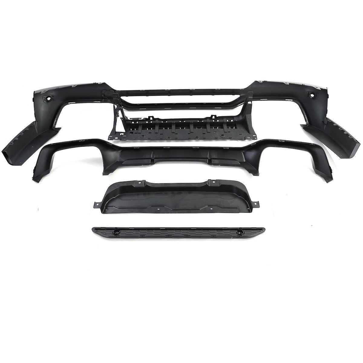 Heckstoßstange Diffusor Hochglanz Schwarz passend für BMW X4 G02 2018-2022