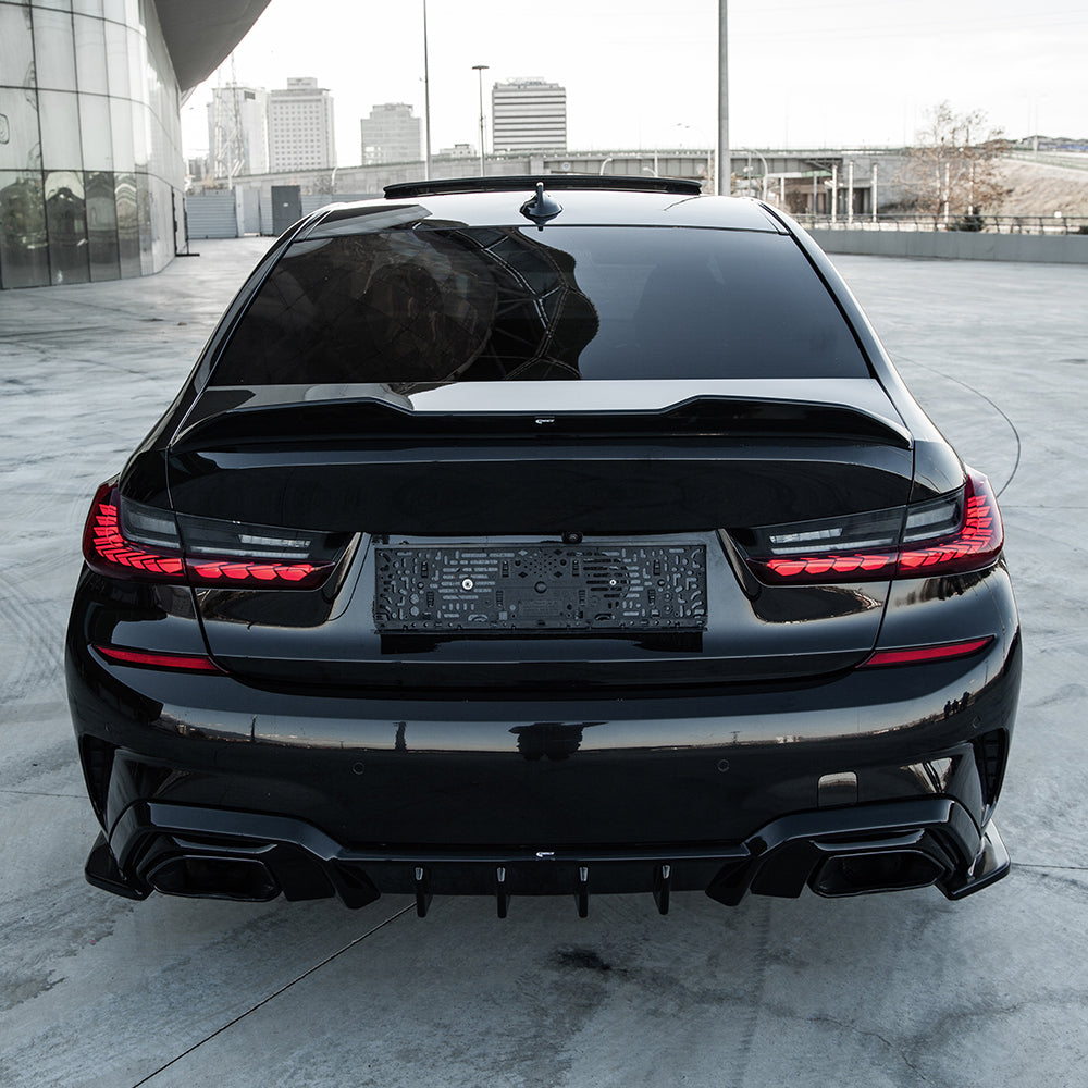 Heckdiffusor passend für BMW 3er M-Paket G20/G21 2018-2022 Hochglanz Schwarz