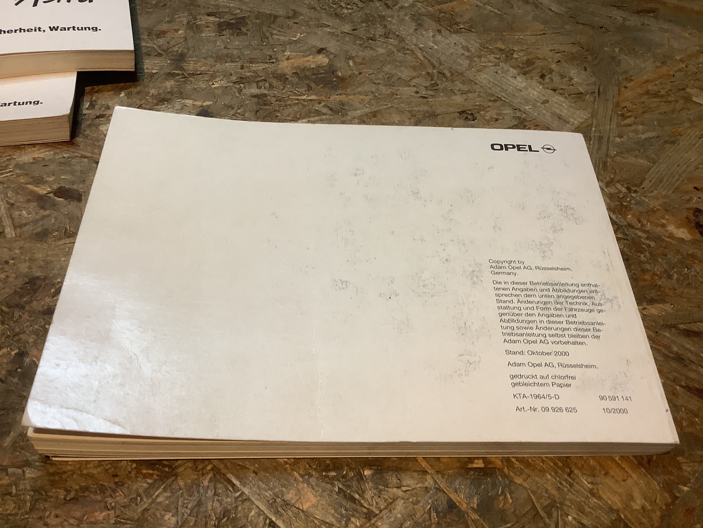 Opel Astra Betriebsanleitung Stand Oktober 2000