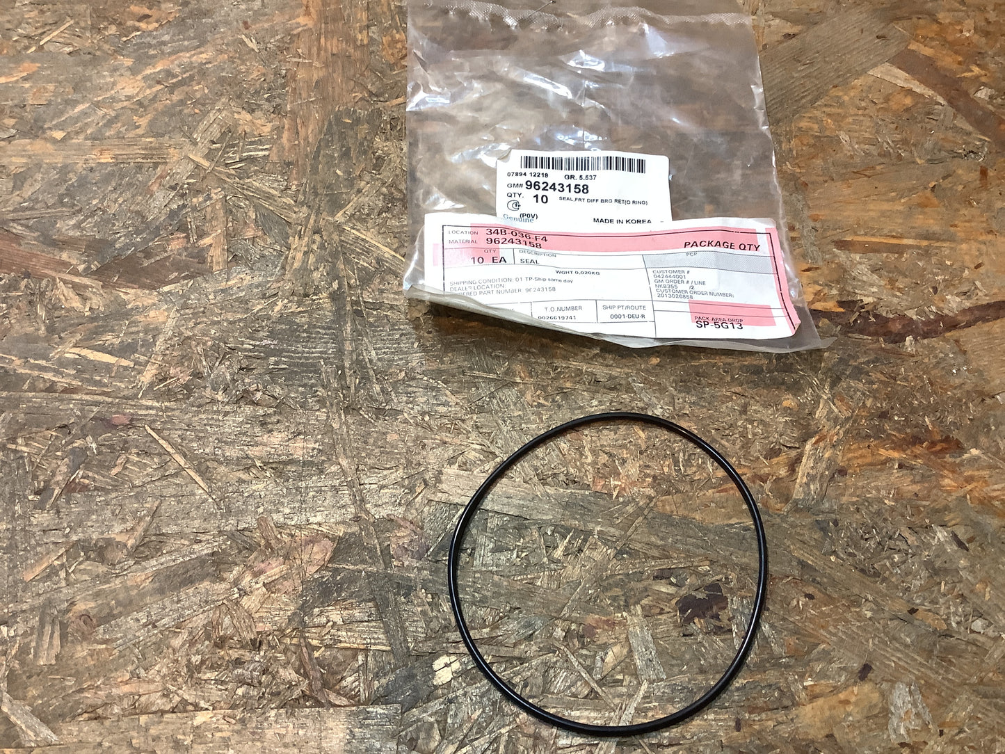 Chevrolet Optra, Bj.06-07 O-Ring-Dichtung für vorderen Differentiallager-Einsteller Original GM NEU