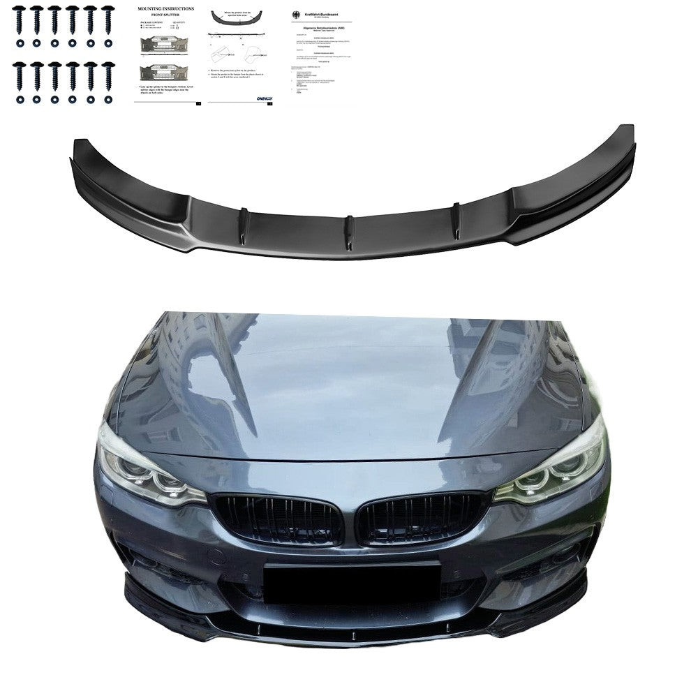 Frontsplitter passend für BMW 4er F32/F33/F36 M-Pack 2013-2019 mit ABE TÜV Hochglanz Schwarz