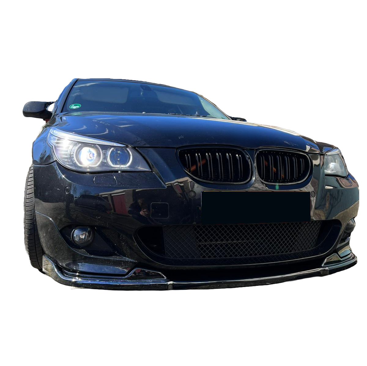 Frontsplitter passend für BMW 5er E60 E61 M-Pack 2003-2010 mit ABE TÜV Hochglanz Schwarz