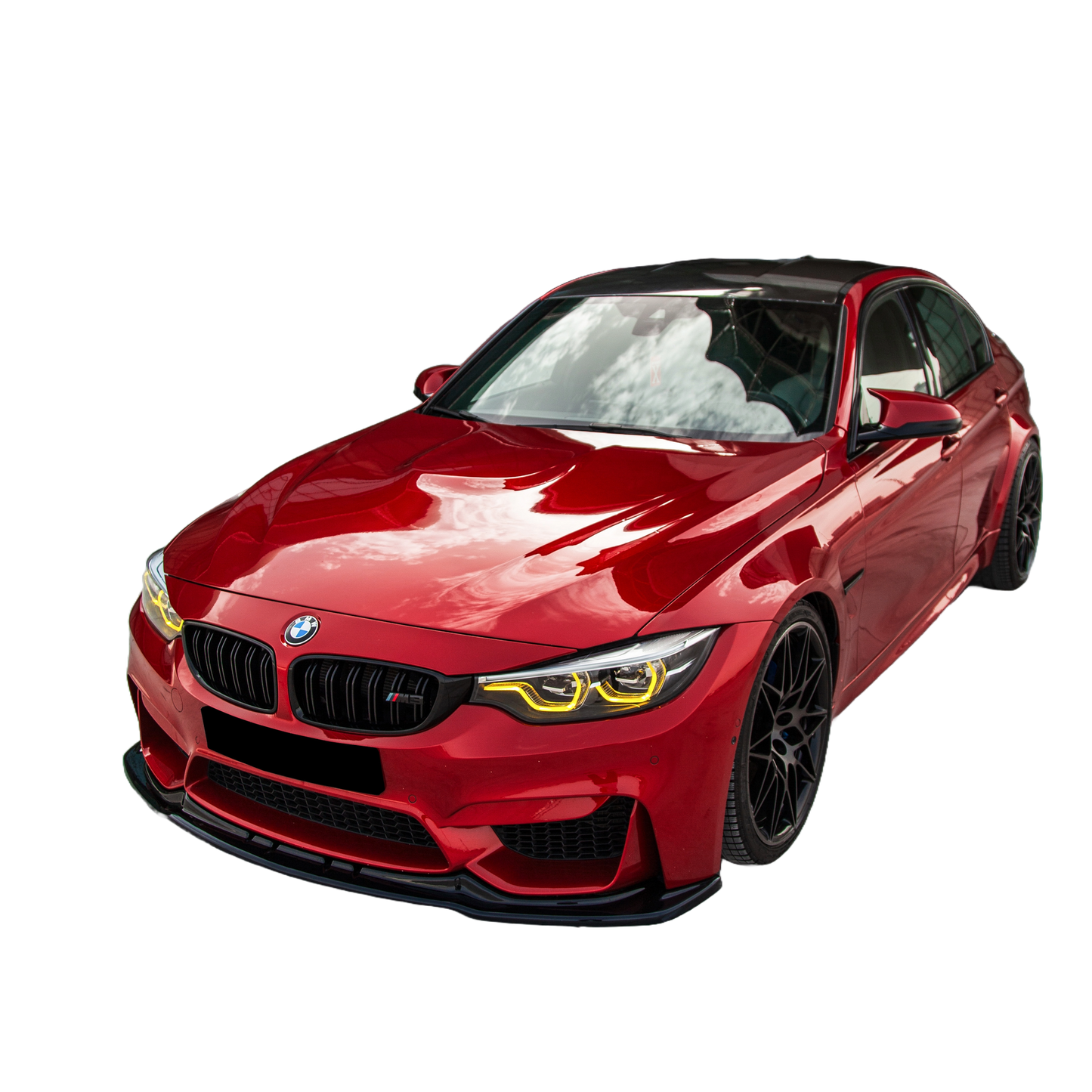 Frontsplitter passend für BMW M3 Serie F80 2014-2018 mit ABE TÜV Hochglanz Schwarz