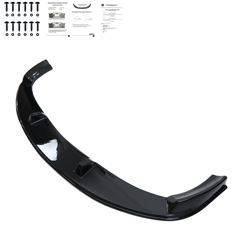 FS01.010 - Frontsplitter passend für Mercedes Sprinter W907 2018+ mit ABE TÜV Hochglanz Schwarz