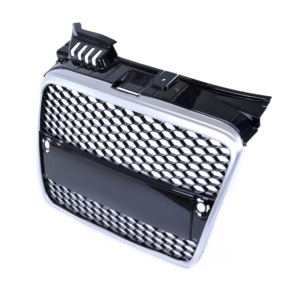 Sport Kühlergrill Silber Hochglanz Schwarz AUDI A4 B7 Limousine Avant 2004-2008 RS Style
