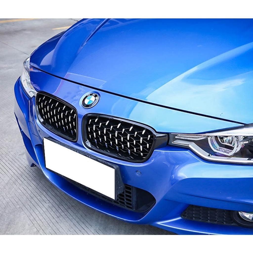 Sport Kühlergrill Glanzschwarz Chrom für BMW 3 F30 Limousine F31 Touring 2011-2019