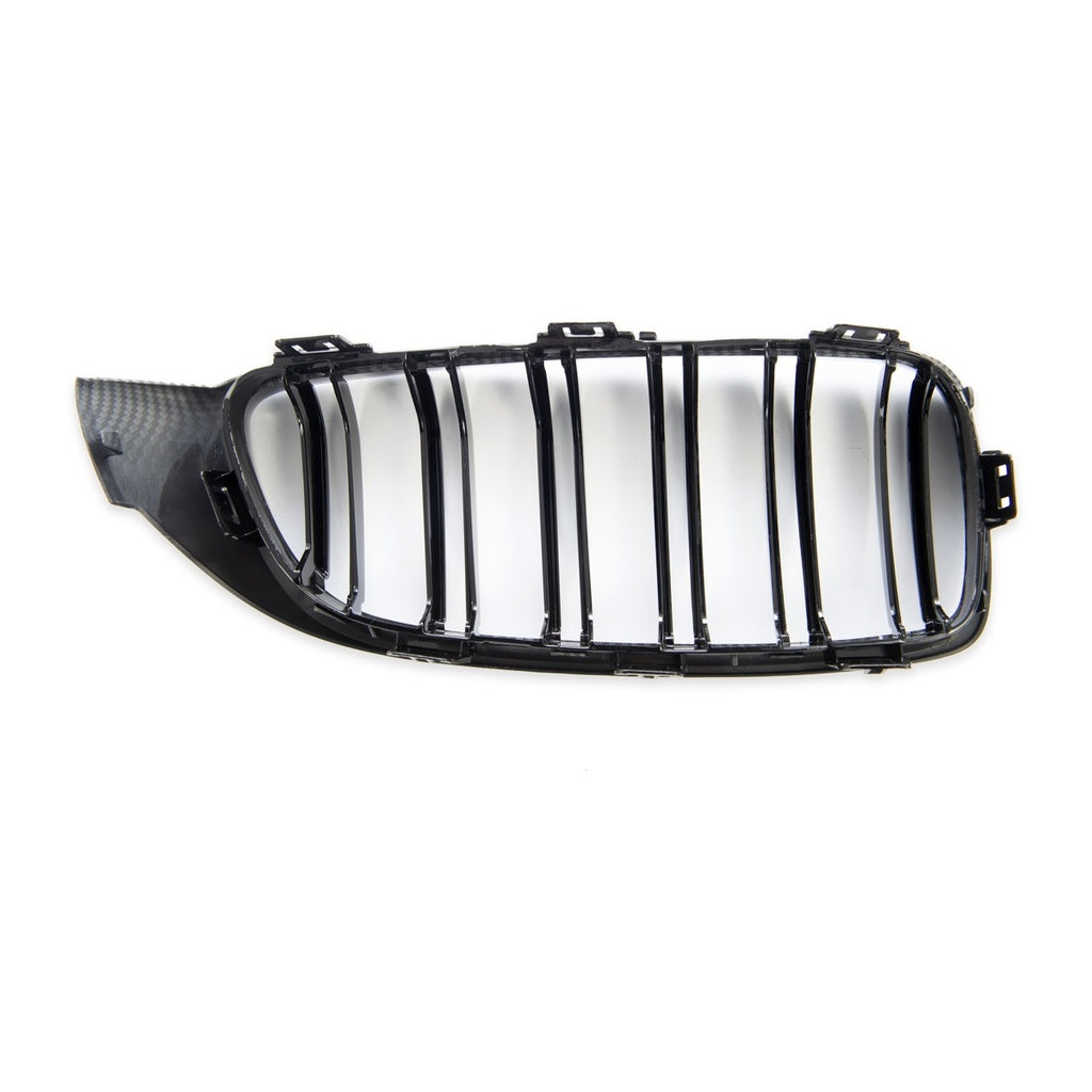 Sport Kühlergrill Dual Line Carbon Look für BMW 4 F32 F82 Coupe F33 F83 Cabrio F36 Gran Coupe 2013-2021