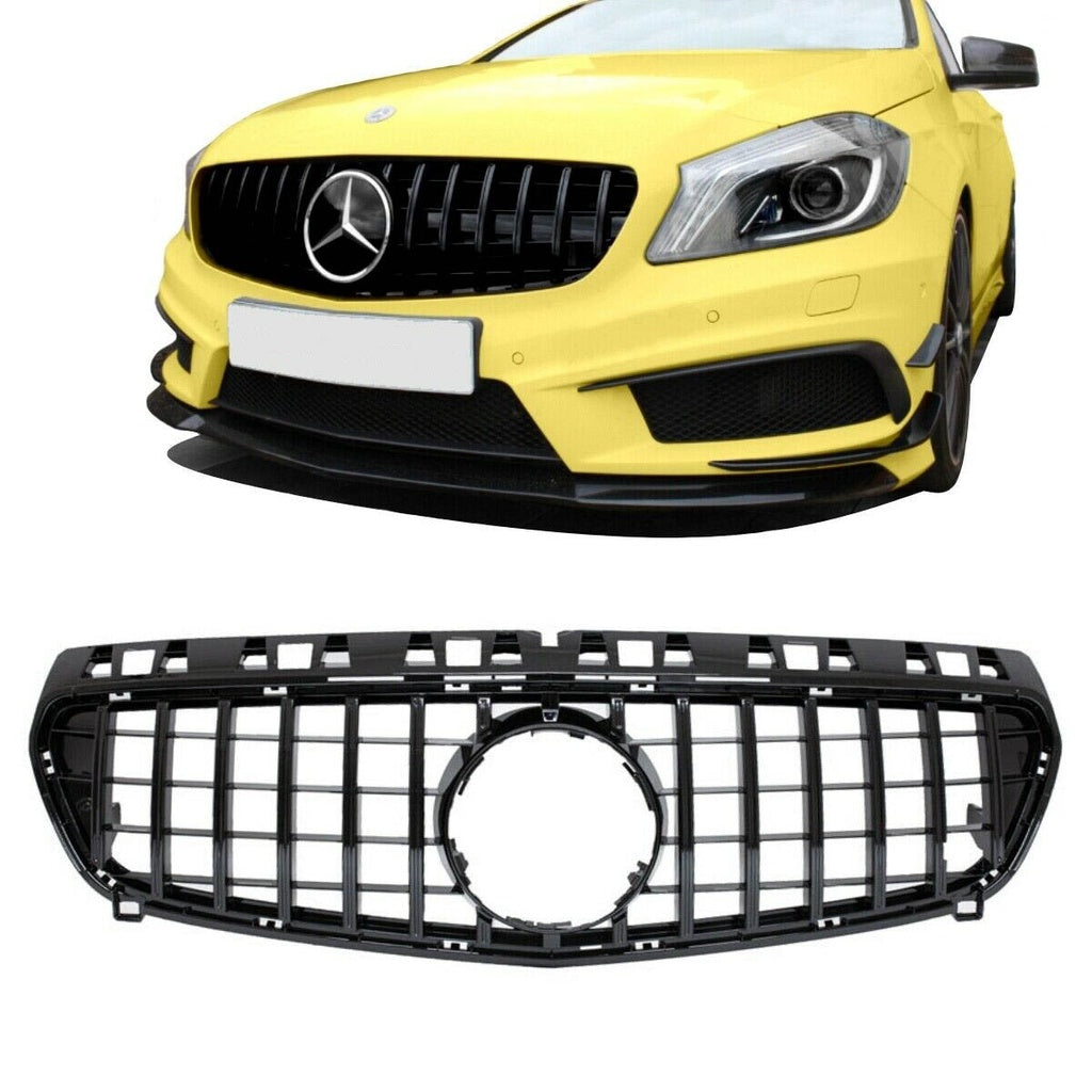 Sport Grill GT Glänzend Schwarz für Mercedes A-Klasse W176 Pre-Facelift 2012-2015