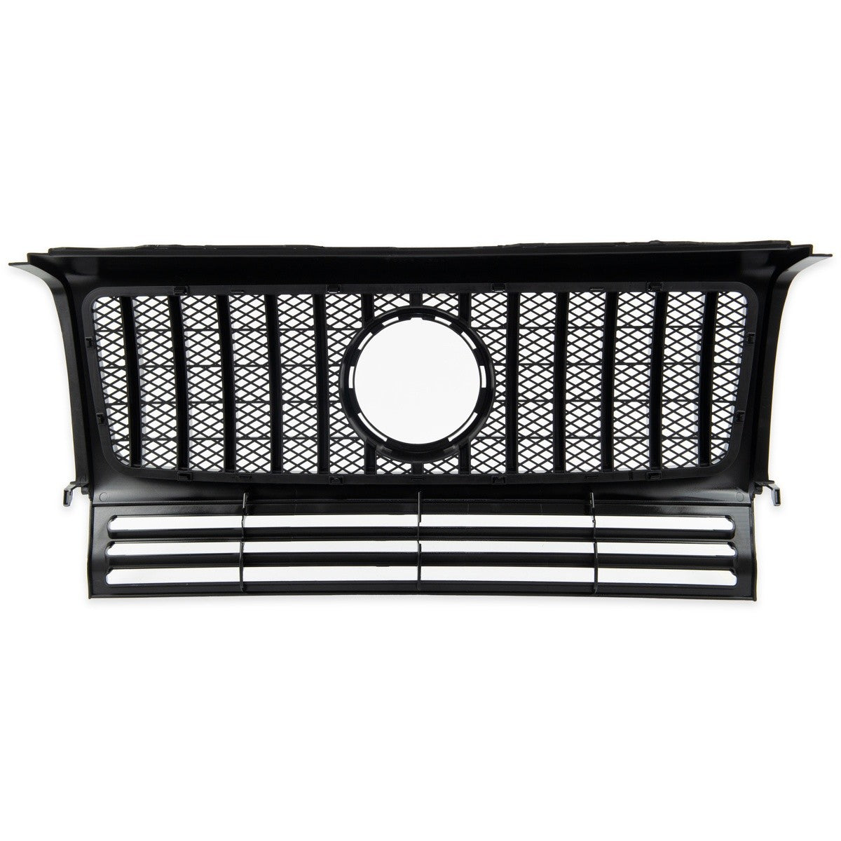 Frontgrill Hochglanz Schwarz passend für Mercedes G-Klasse W463 1990-2018
