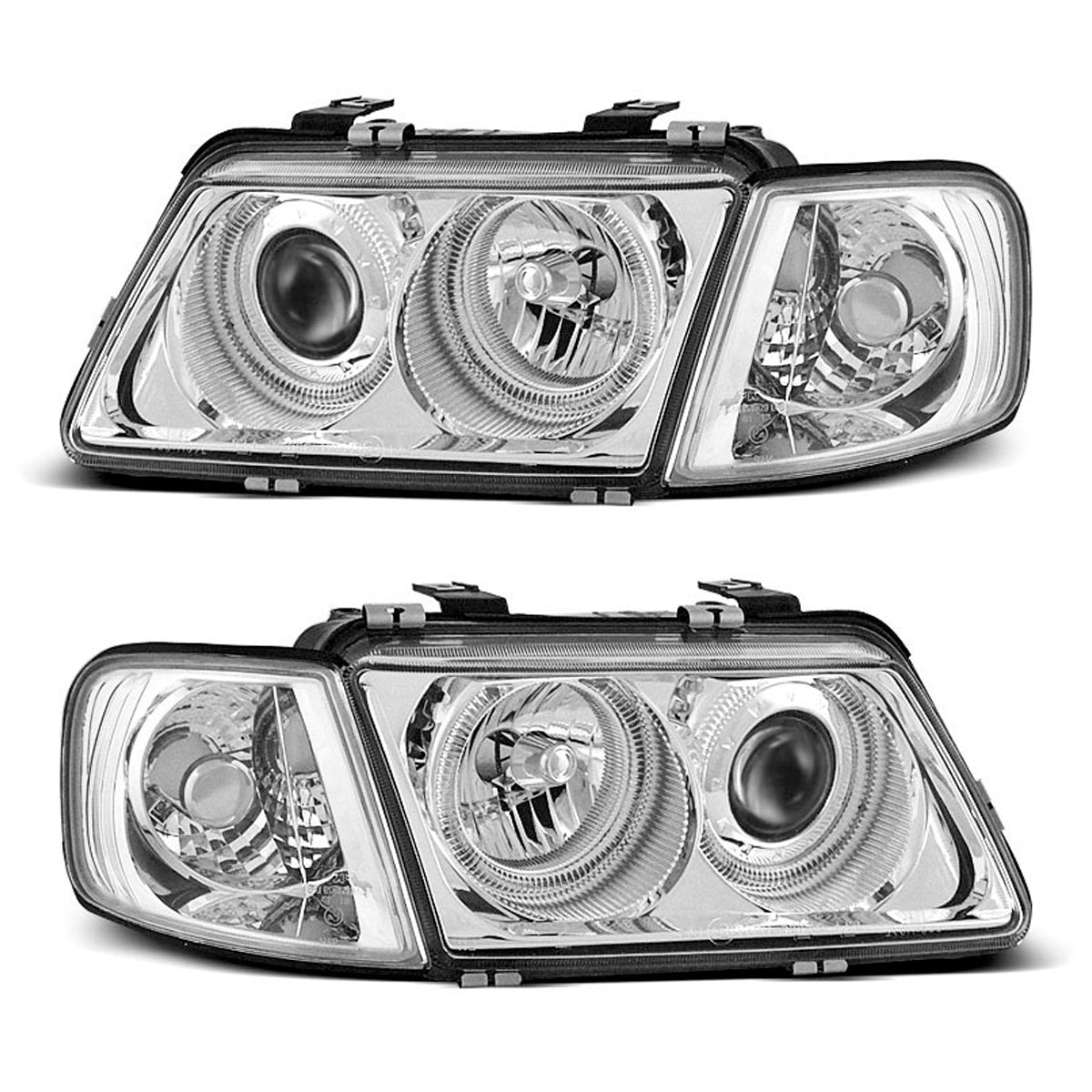 SCHEINWERFER ANGEL EYES CHROM passend für Audi A3 08.96-08.00