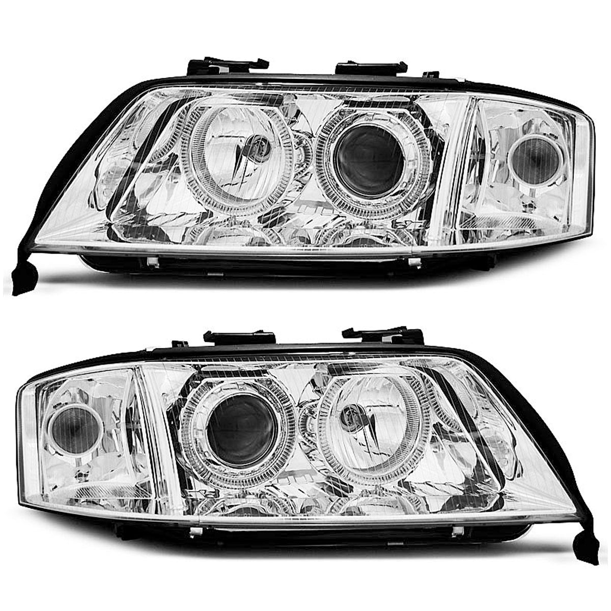 Scheinwerfer Angel Eyes Chrom passend für Audi A6 05.97-06.01