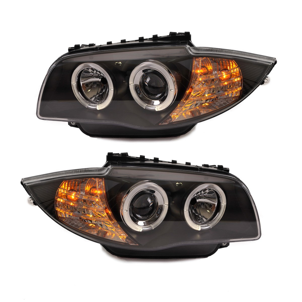 Schwarze Halogenscheinwerfer passend für BMW 1er E81 E87 E82 E88 2004-2011