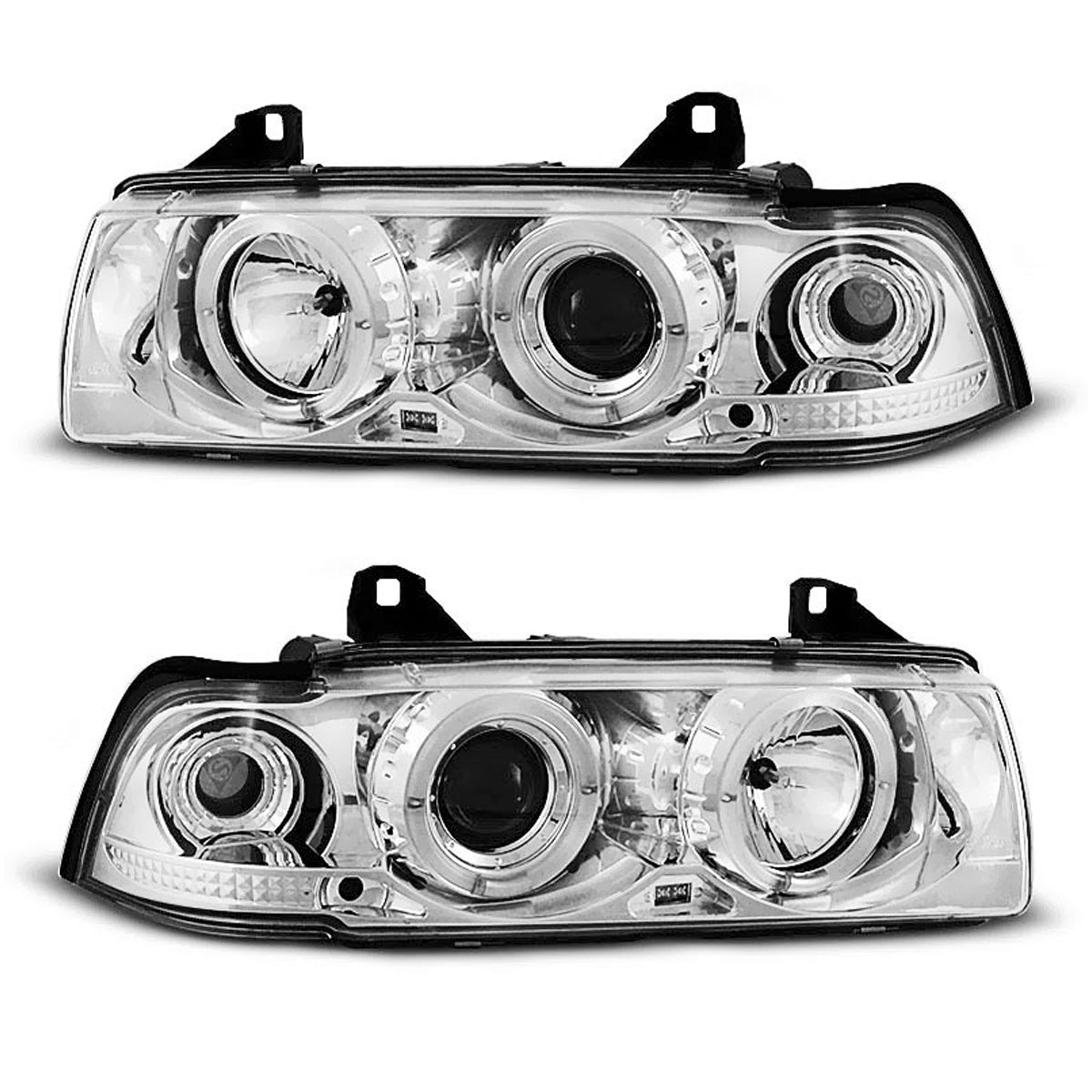 Scheinwerfer Angel Eyes Chrom passend für BMW E36 12.90-08.99 C/C