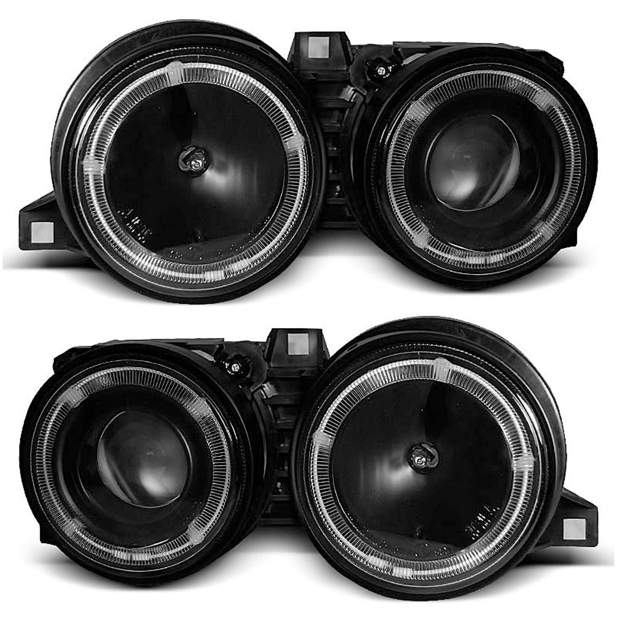 Scheinwerfer Angel Eyes Schwarz passend für BMW E30 11.82-06.94