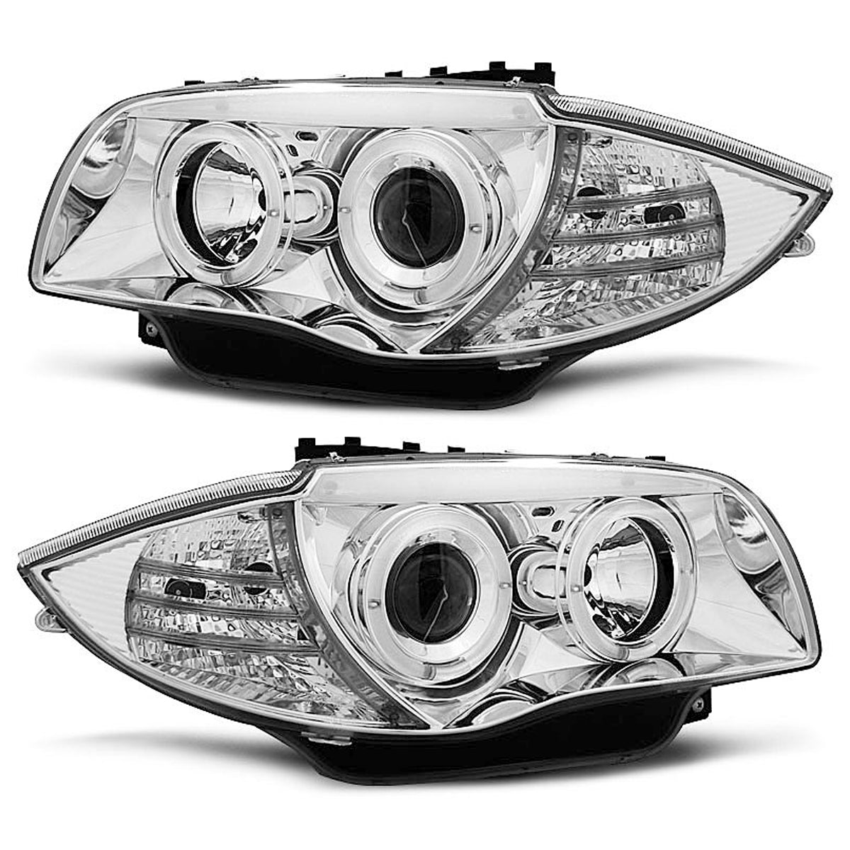 Scheinwerfer Angel Eyes Chrom passend für BMW 1 E87/E81/82/88 04-11