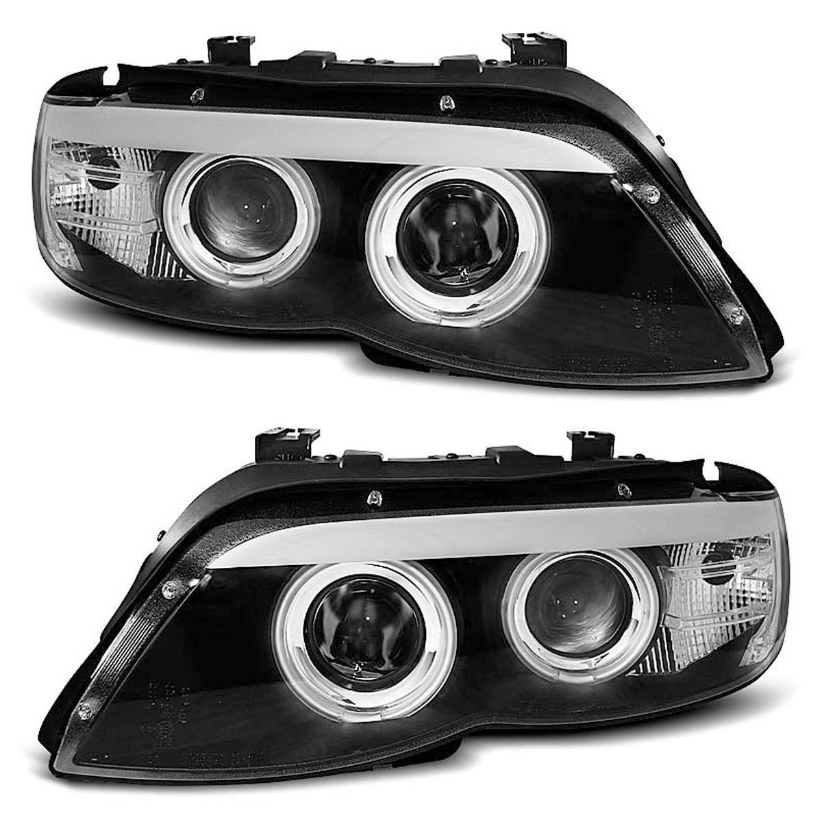 Xenon Scheinwerfer Angel Eyes CCFL Schwarz passend für BMW X5 E53 11.03-06