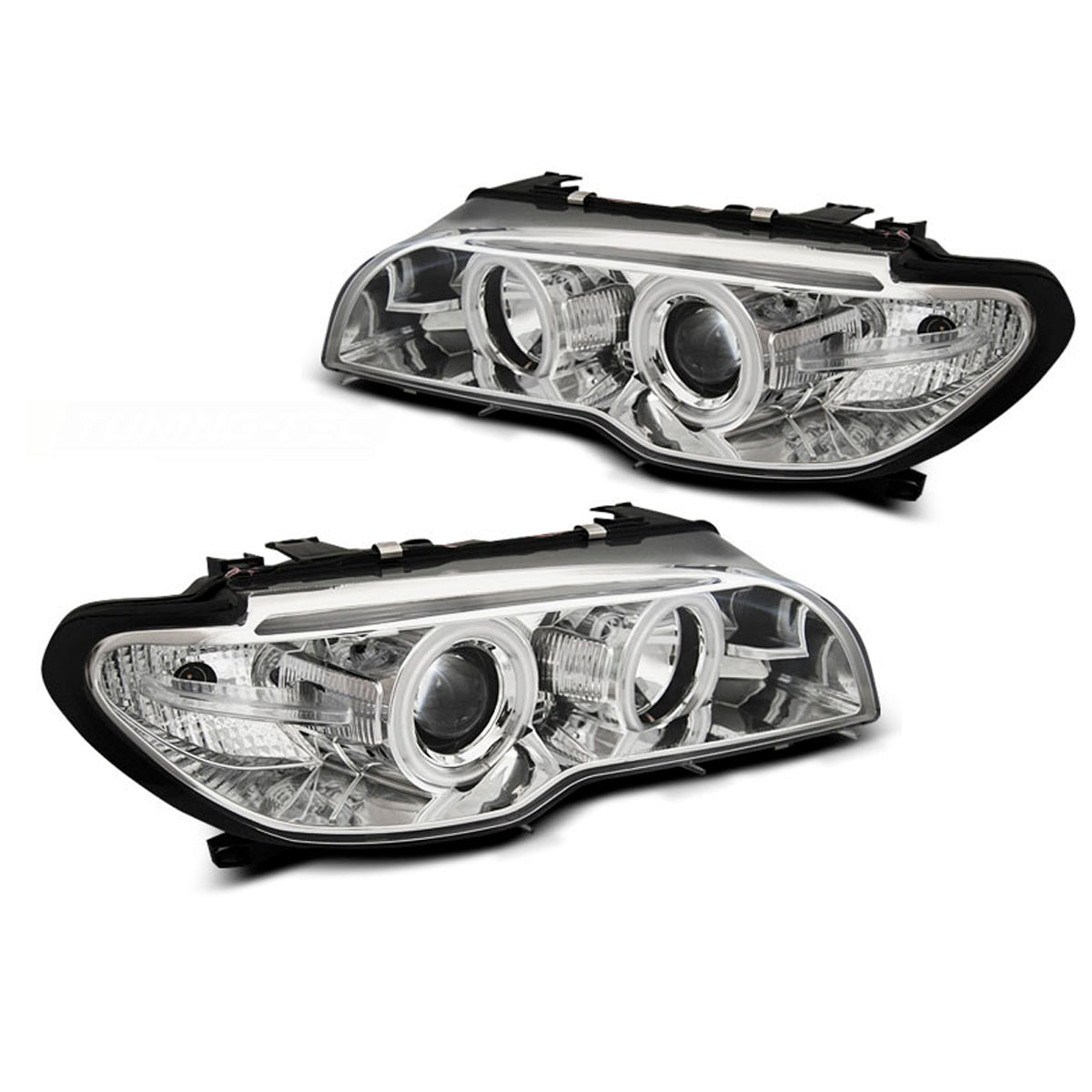 Scheinwerfer Angel Eyes CCFL Chrom passend für BMW E46 04.03-06 Coupé Cabrio
