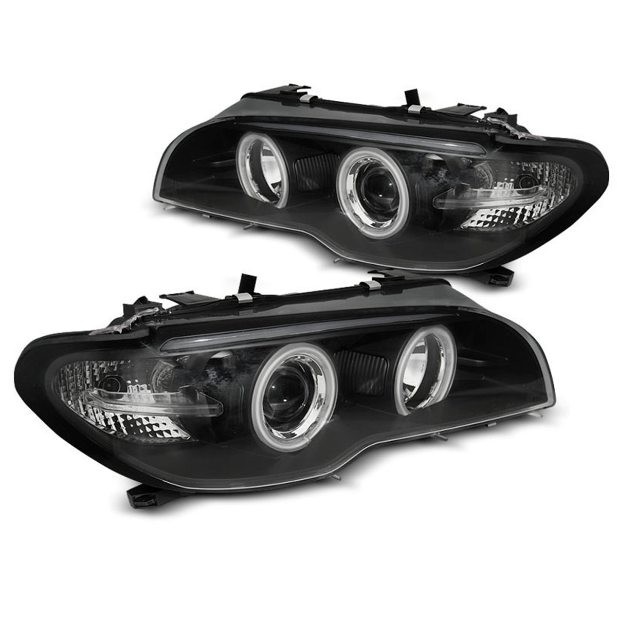 Xenon Scheinwerfer Angel Eyes CCFL Schwarz passend für BMW E46 04.03-06 Coupé Cabrio