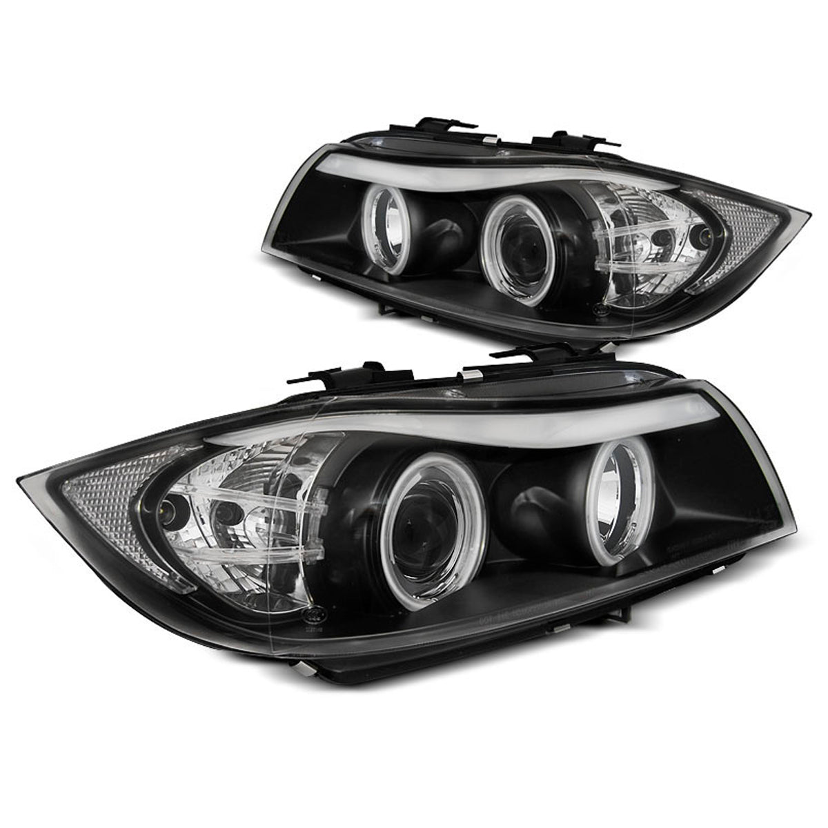 Scheinwerfer Angel Eyes CCFL Schwarz passend für BMW E90/E91 03.05-08.08