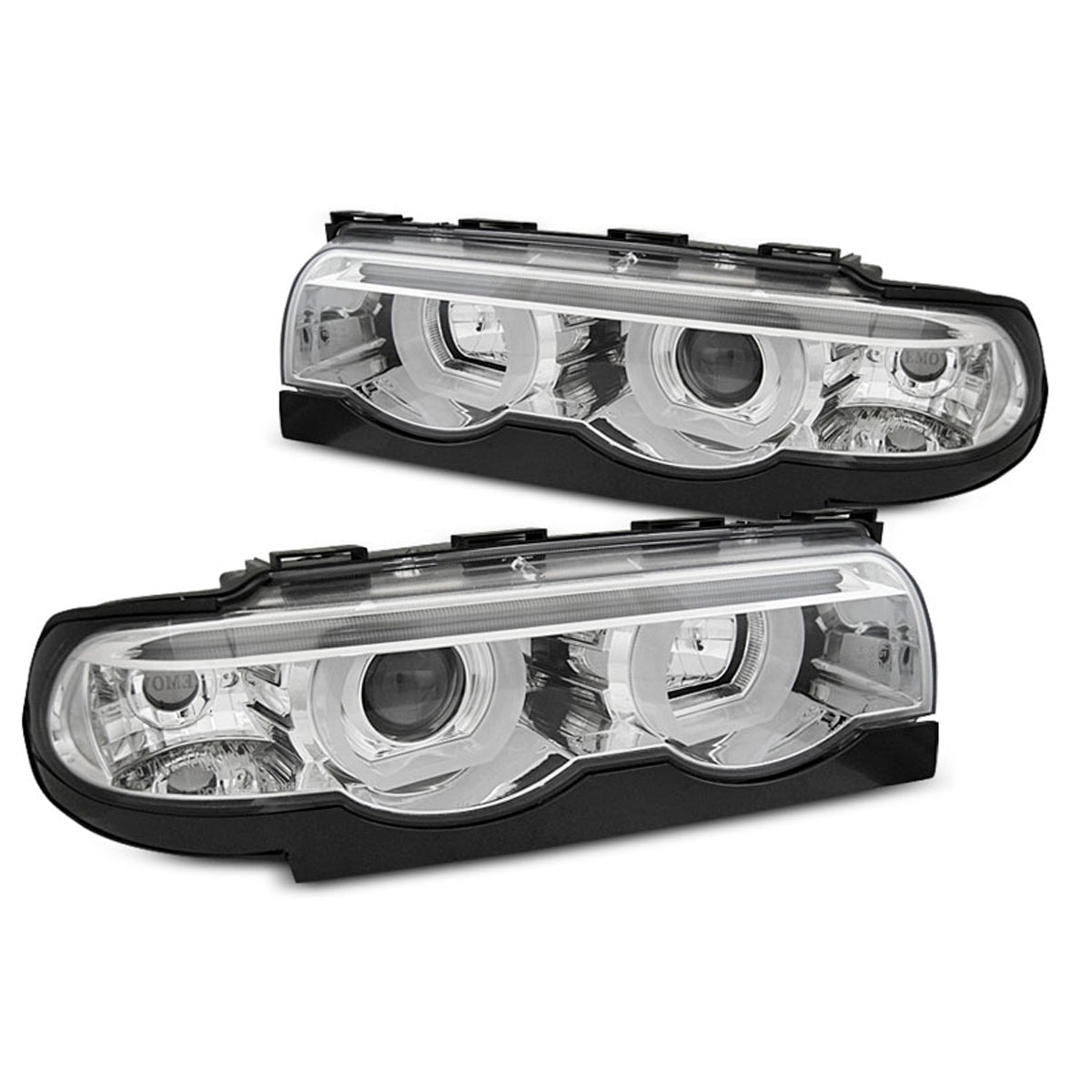 Scheinwerfer Angel Eyes LED 3D Chrom passend für BMW E38 94-01