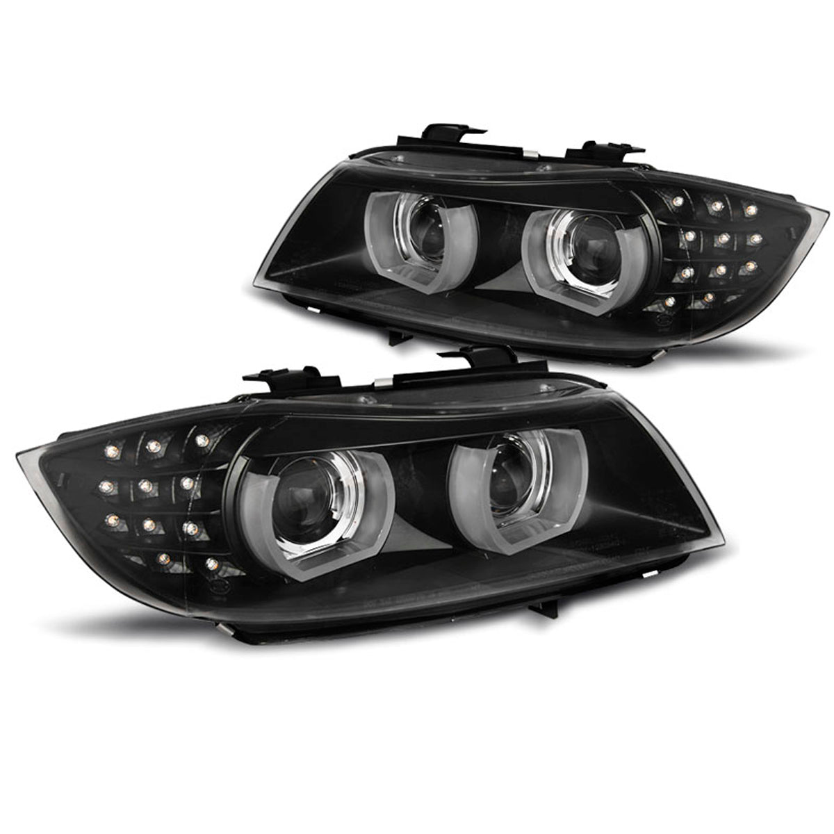 Xenon Scheinwerfer LED DRL Schwarz AFS passend für BMW E90/E91 09-11