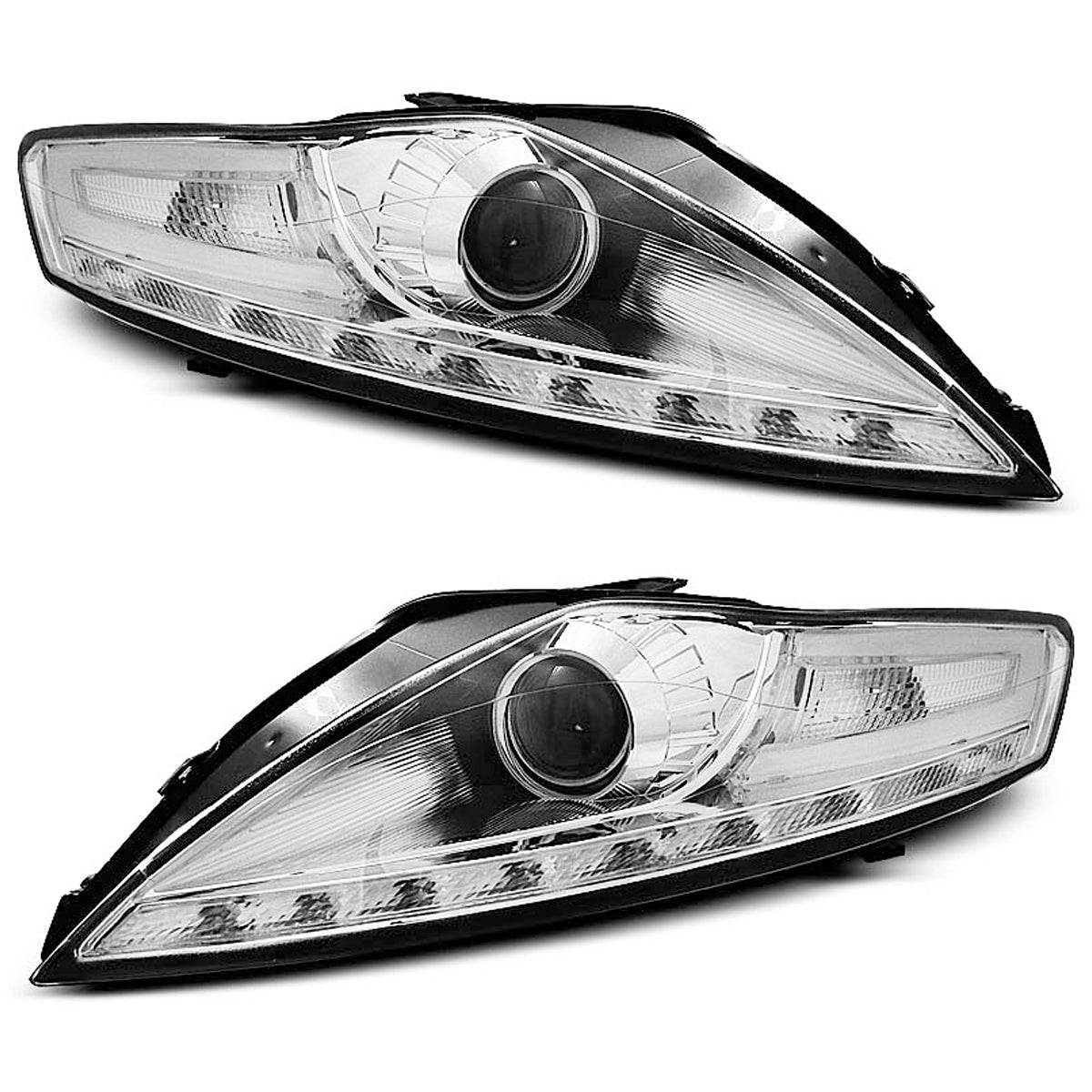 Scheinwerfer passend für Ford Mondeo 07.07-11.10 Tagfahrlicht Chrom