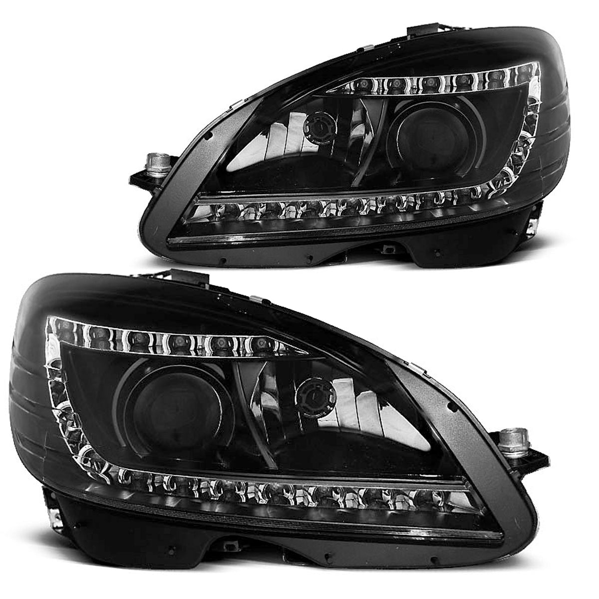 Scheinwerfer Daylight Schwarz passend für Mercedes W204 07-10