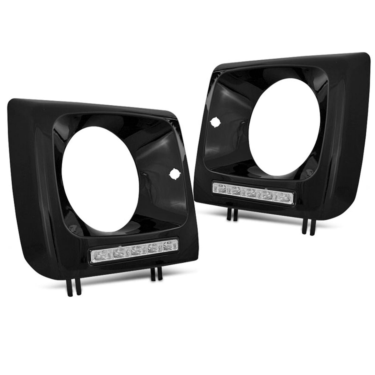 Scheinwerfer LED DRL Schwarz passend für Mercedes W461.W463 01-12